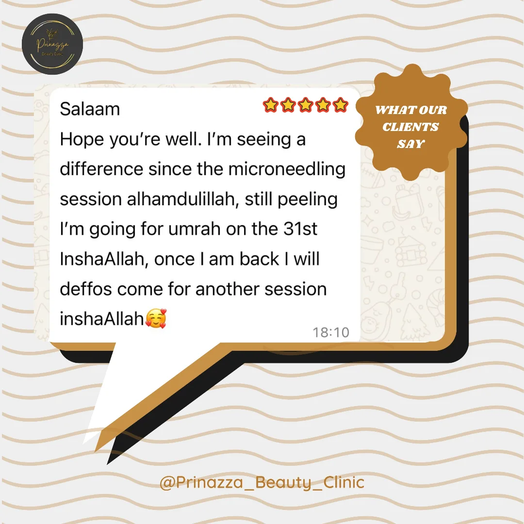 Another happy client, Alhamdulillah! 🌟 Seeing results and planning her next visit. We’re so gl
