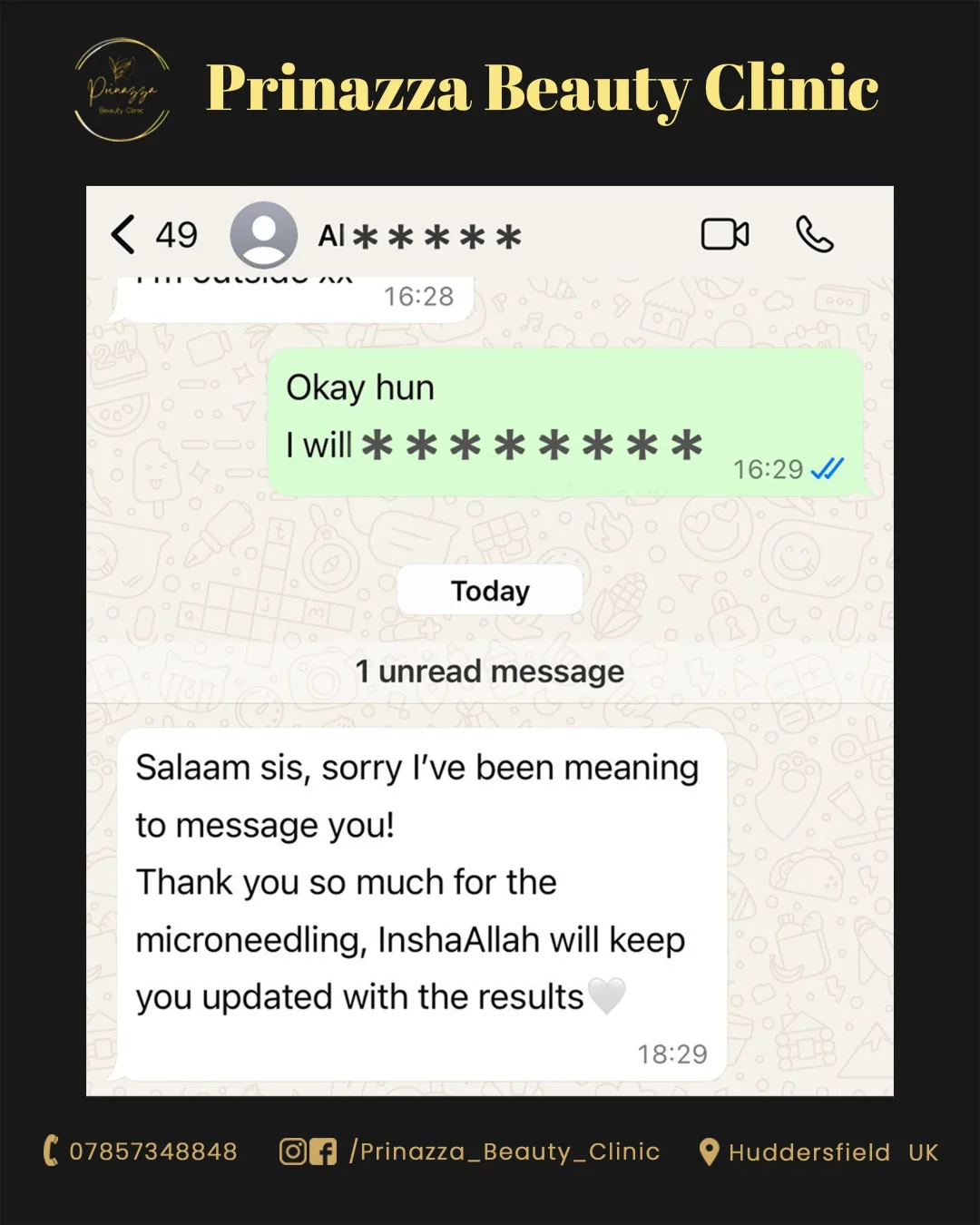 Another happy client! 💖✨Microneedling delivers real results, and we love hearing your amazing